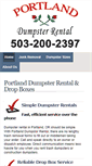Mobile Screenshot of dumpsterrentalportland.com