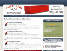 Tablet Screenshot of dumpsterrentalportland.com
